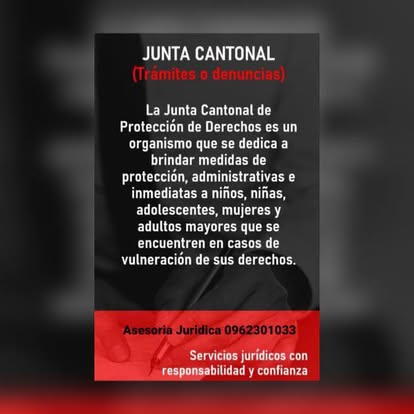 Junta Cantonal — Protección de derechos