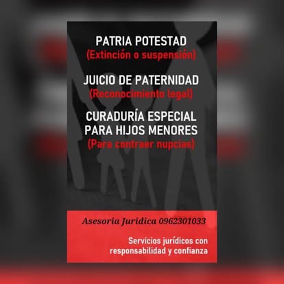 Patria potestad / paternidad — Reconocimiento legal